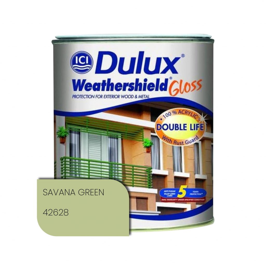 Jual DULUX WEATHERSHIELD GLOSS SAVANA GREEN 42628 0 9L  